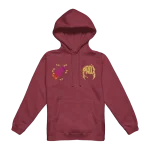 Quick Sketch Lightning Arc Logo Pull-Over Maroon Hoodie