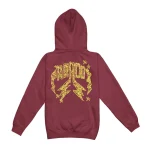 Quick Sketch Lightning Arc Logo Pull-Over Maroon Hoodie