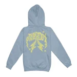 Quick Sketch Lightning Arc Logo Pull-Over Stone Blue Hoodie