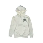 Rainbow Oil Lightning Arc Logo Hoodie Cream