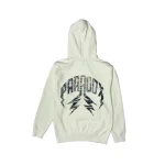 Rainbow Oil Lightning Arc Logo Hoodie Cream