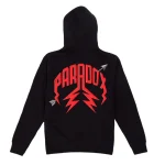 Skeleton Cupid Lightning Arc Logo Black Hoodie