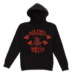 Skeleton Cupid Lightning Arc Logo Black Hoodie