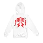 Skeleton Cupid Lightning Arc Logo White Hoodie