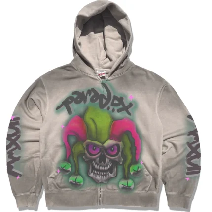 Skeleton Joker Zip-Up Hoodie