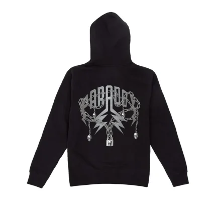 Skull Chains Lightning Arc Logo Black Hoodie