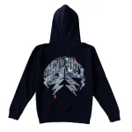 Spider Lightning Arc Logo Pull-Over Black Hoodie