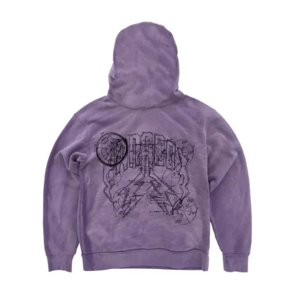 The Blue Print Lightning Arc Logo Pull-Over Purple Hoodie