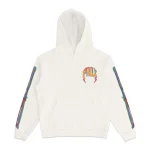Thermal Bone Sleeve Lightning Arc Logo White Hoodie