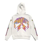 Thermal Bone Sleeve Lightning Arc Logo White Hoodie