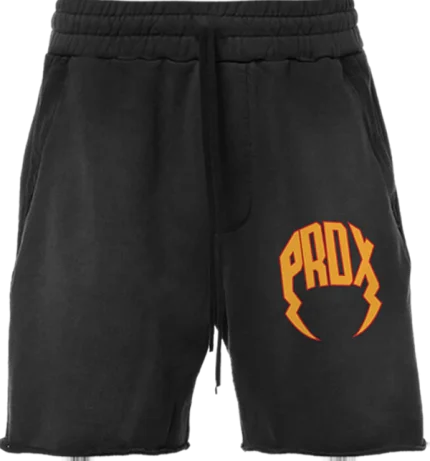 Tribal Print Logo Black Shorts