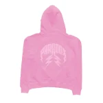 V-DAY Exclusive Swarovski Rhinestone Lightning Arc Logo Pull-Over Pink Hoodie