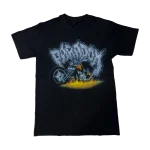 Airbrushed Vintage Motorcycle Tee Black