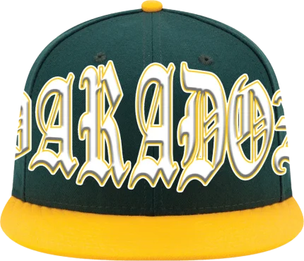 Athletics Fitted Green & Yellow Hat