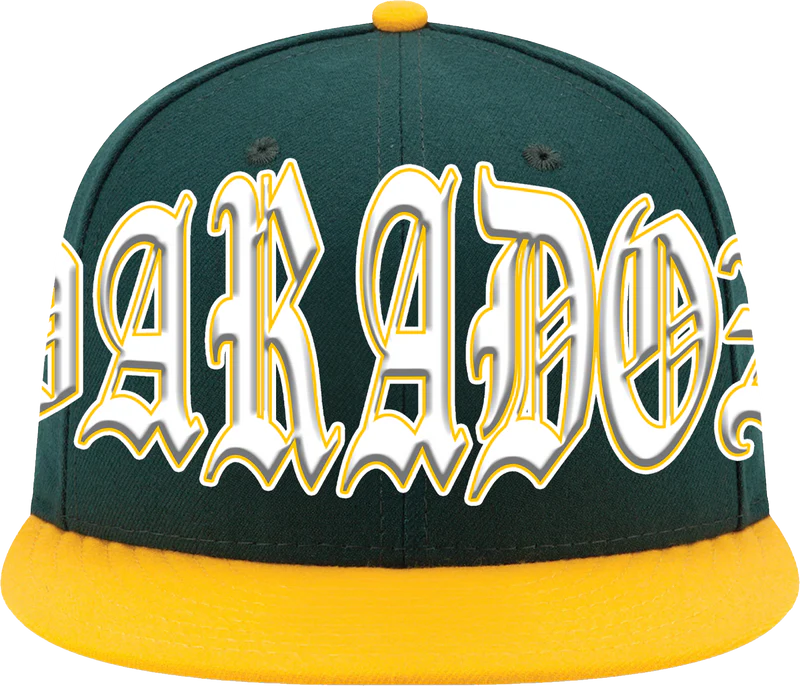 Athletics Fitted Hat Athletics Fitted Green & Yellow Hat