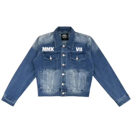 Denim Jacket Lightning Arc Blue Logo