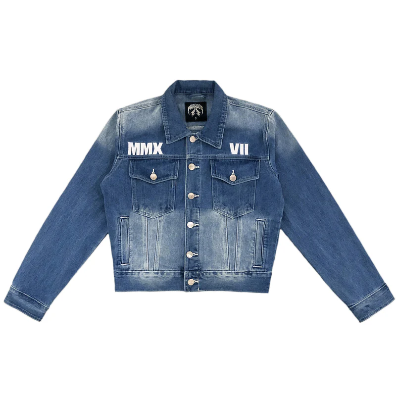 Denim Jacket Lightning Arc Blue Logo