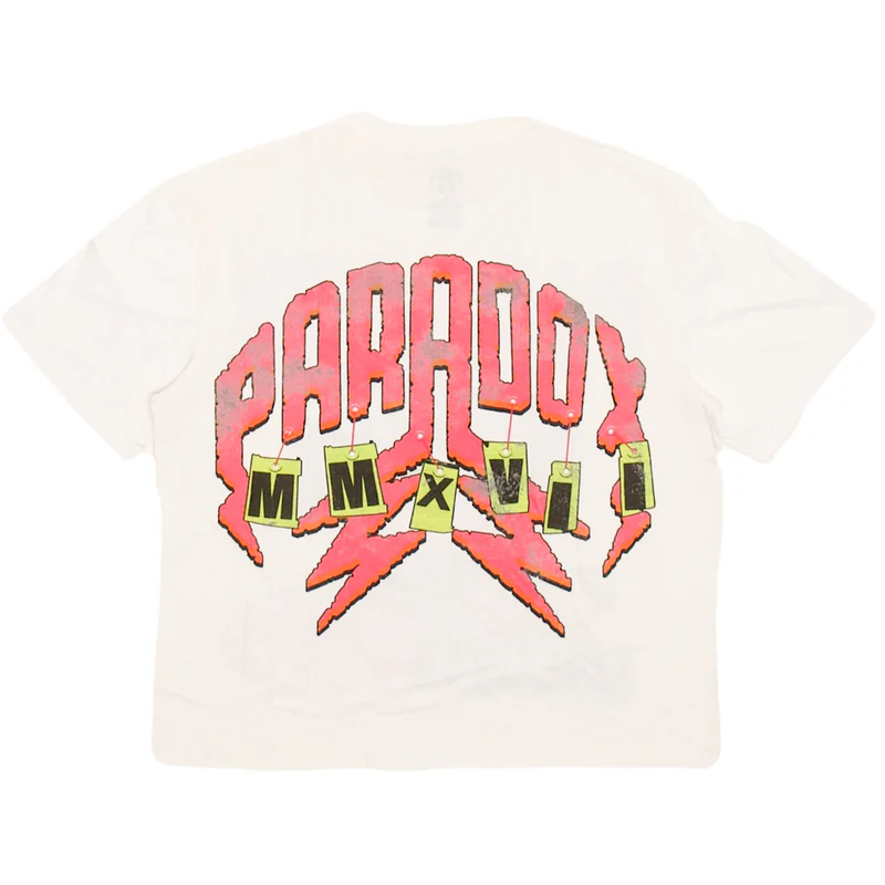 Grateful Dead Bear Lightning Arc Logo White Tee