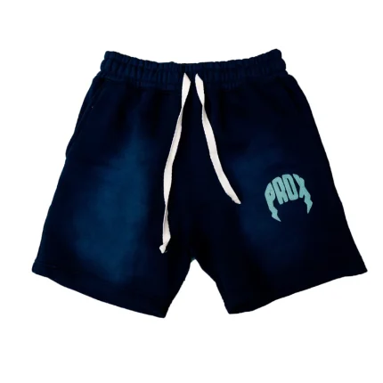 PRDX Lightning Arc Logo Navy & Teal Shorts