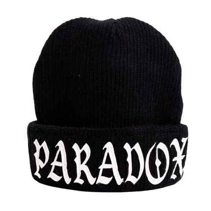 Paradox Ribbed Knit Beanie Black