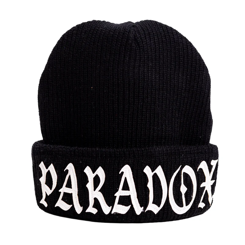Paradox Ribbed Knit Black Beanie Paradox Ribbed Knit Beanie Black
