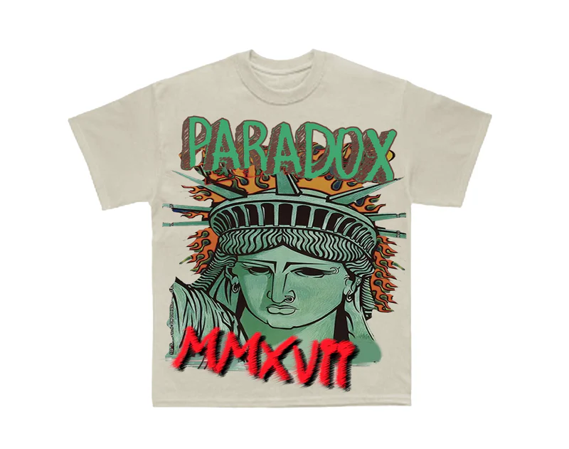 Paradox of Liberty Lightning Arc Logo Cream Tee