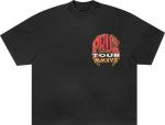 Retro Tour Lightning Arc Logo Black Tee