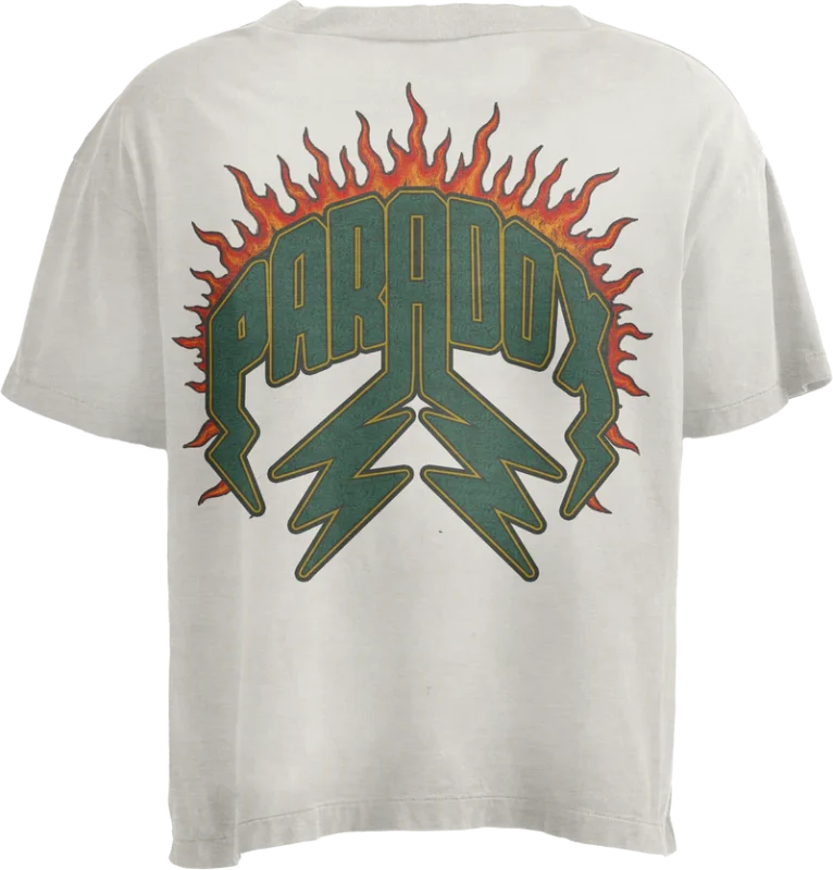 Torch Lightning Arc Logo Tee White