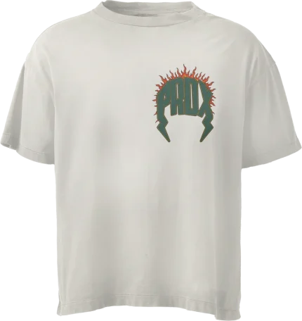Torch Lightning Arc Logo Tee White