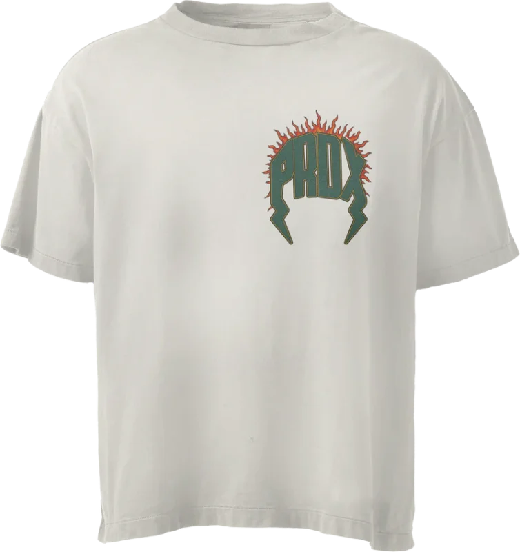 Torch Lightning Arc Logo Tee White