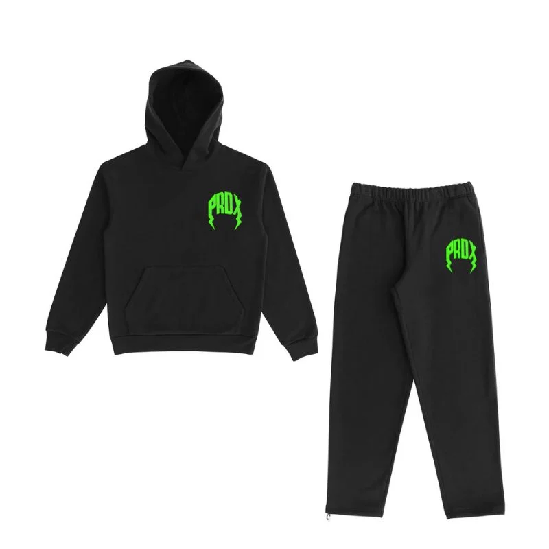 Twilled Lightning Arc Logo Tracksuit Green logo