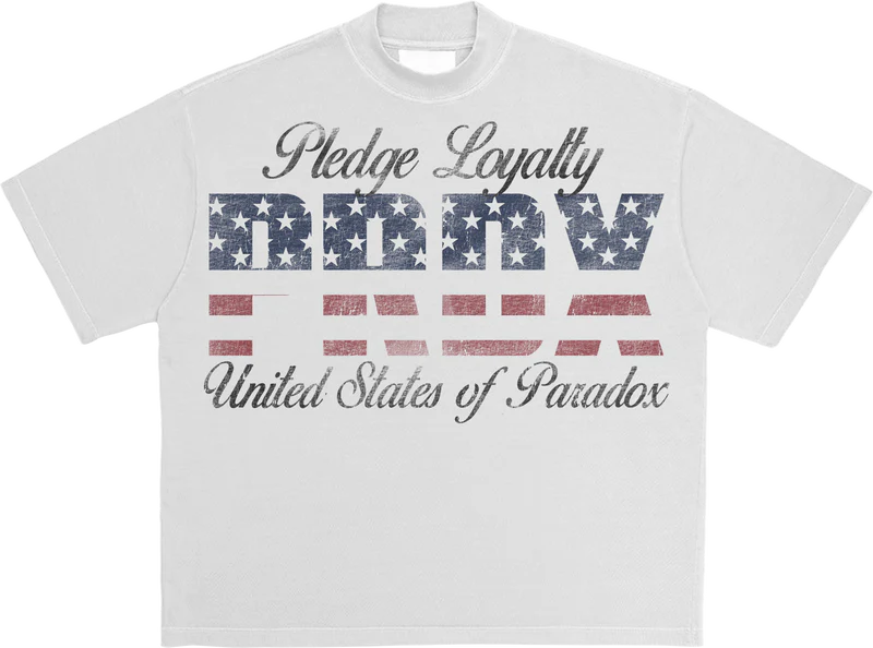 United States of Paradox Lightning Arc Logo White Tee